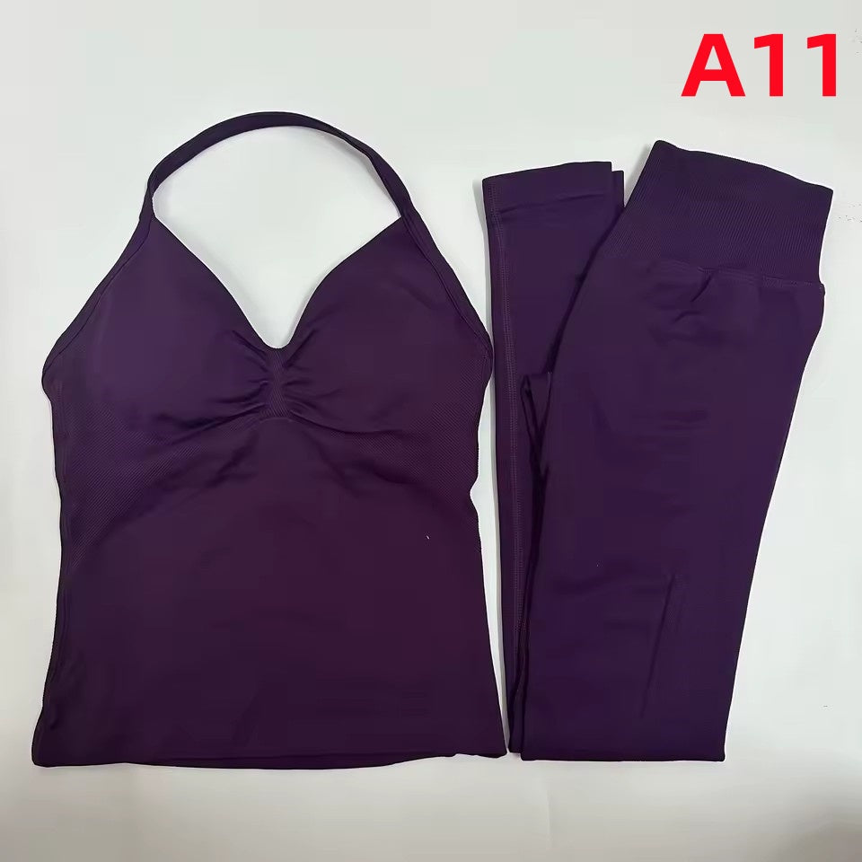 Impact Longline Strappy Top & Legging 2 Pieces Set