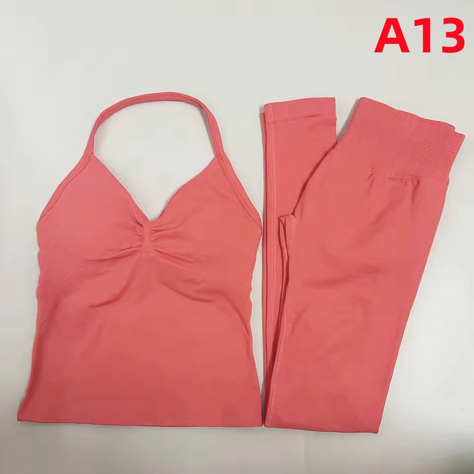 Impact Longline Strappy Top & Legging 2 Pieces Set