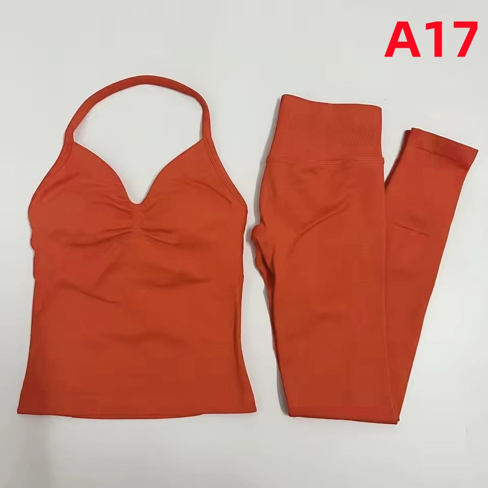 Impact Longline Strappy Top & Legging 2 Pieces Set