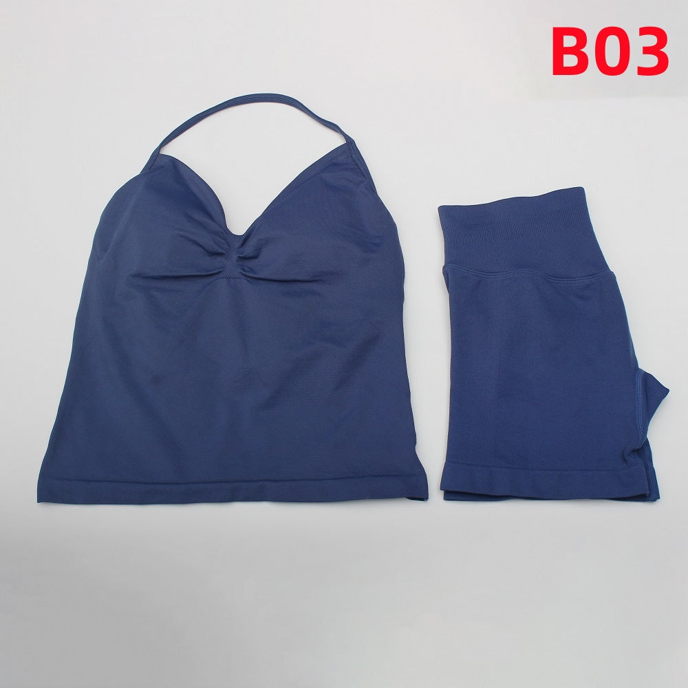 Impact Longline Strappy Top & Shorts 2 Pieces Set
