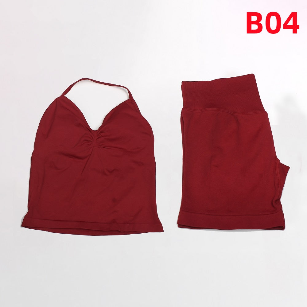 Impact Longline Strappy Top & Shorts 2 Pieces Set