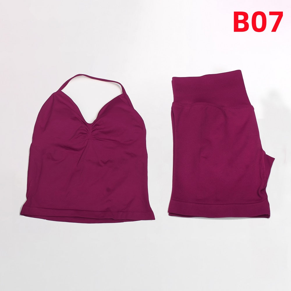 Impact Longline Strappy Top & Shorts 2 Pieces Set