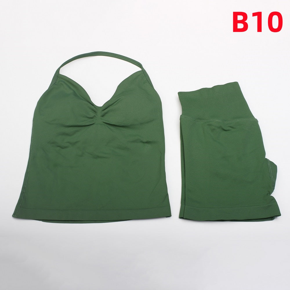 Impact Longline Strappy Top & Shorts 2 Pieces Set