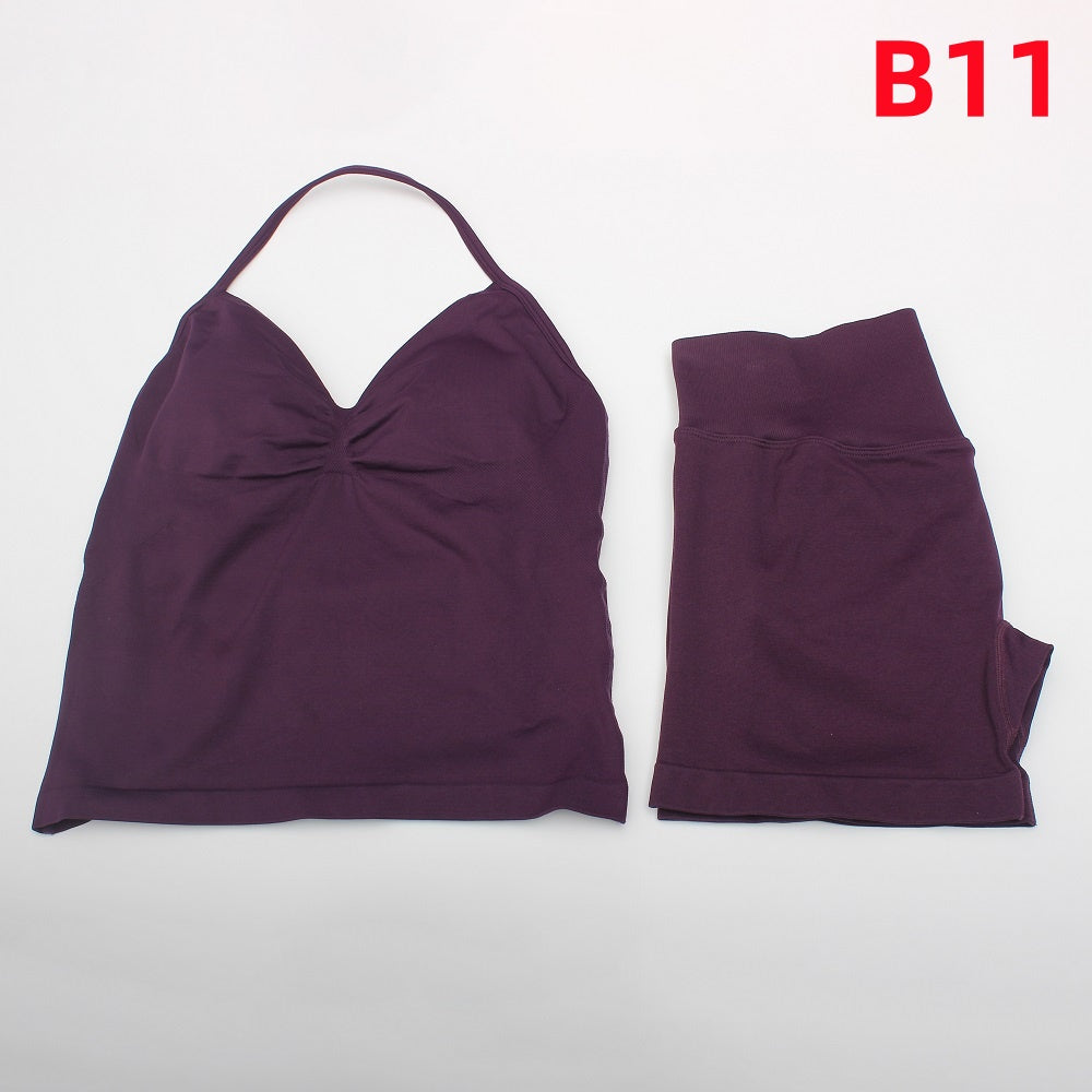 Impact Longline Strappy Top & Shorts 2 Pieces Set