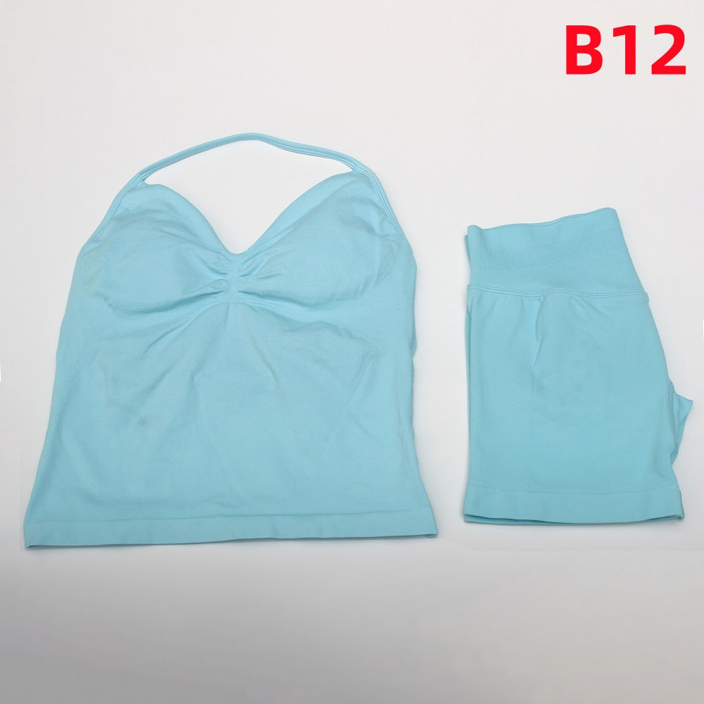Impact Longline Strappy Top & Shorts 2 Pieces Set