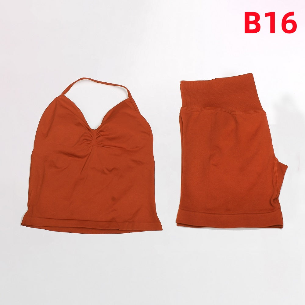 Impact Longline Strappy Top & Shorts 2 Pieces Set