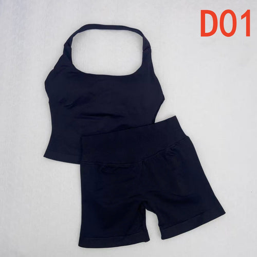 Impact Halter Top & Shorts 2 Pieces Set