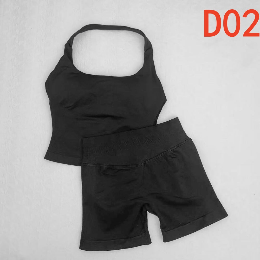 Impact Halter Top & Shorts 2 Pieces Set
