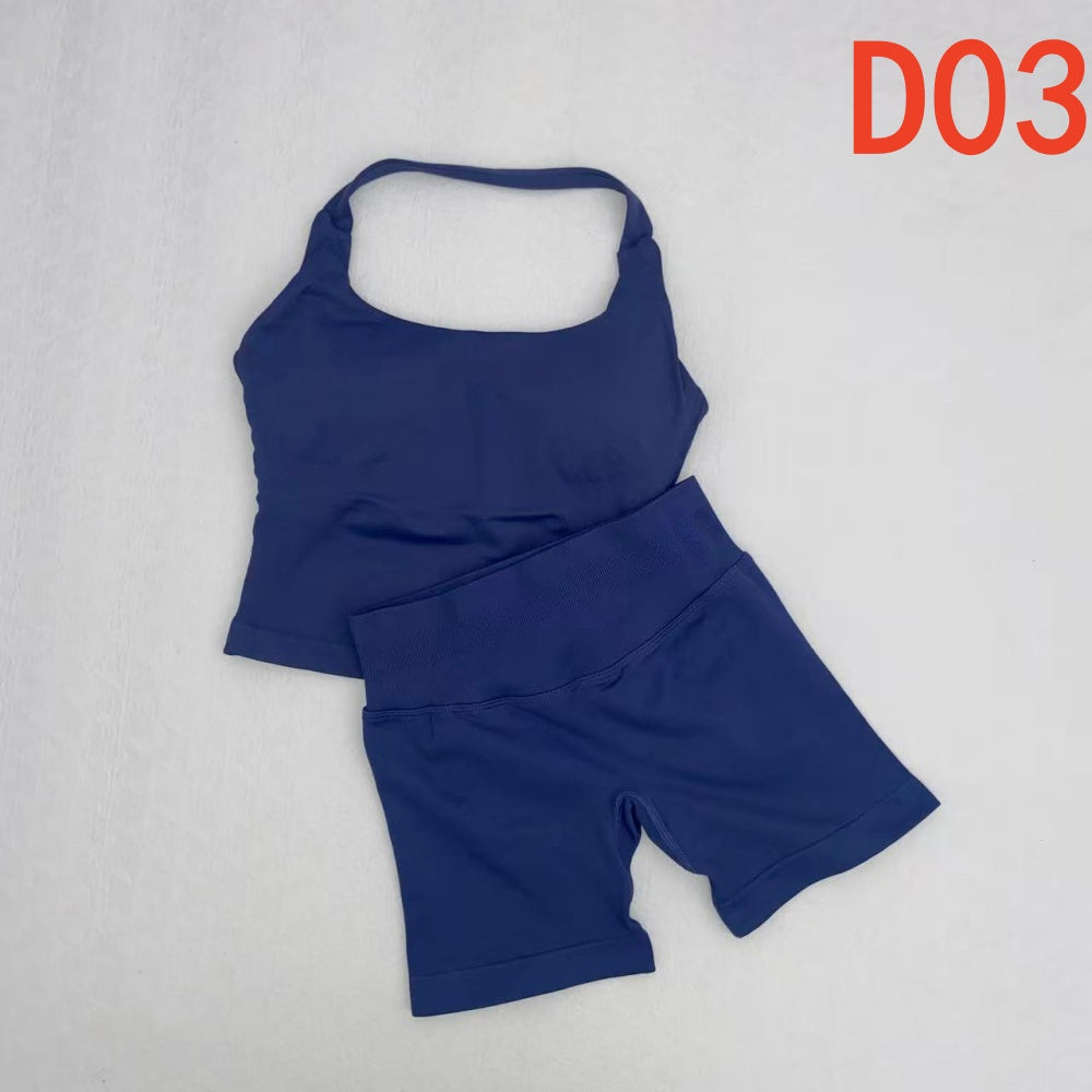 Impact Halter Top & Shorts 2 Pieces Set