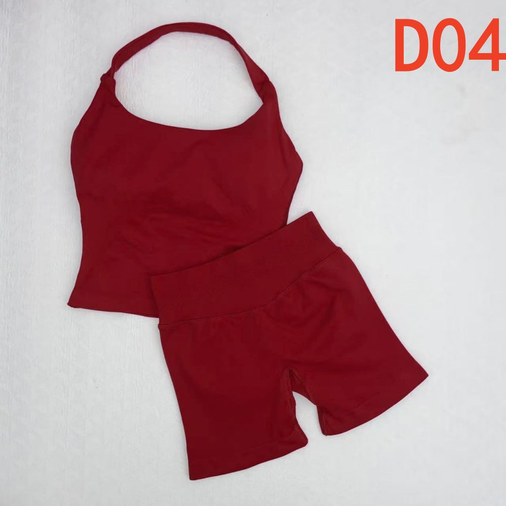 Impact Halter Top & Shorts 2 Pieces Set