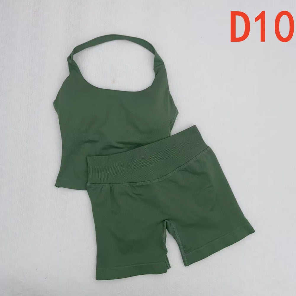 Impact Halter Top & Shorts 2 Pieces Set