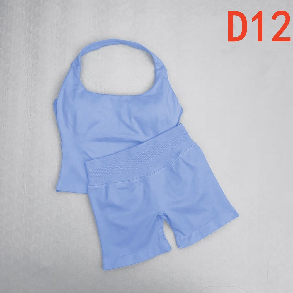 Impact Halter Top & Shorts 2 Pieces Set