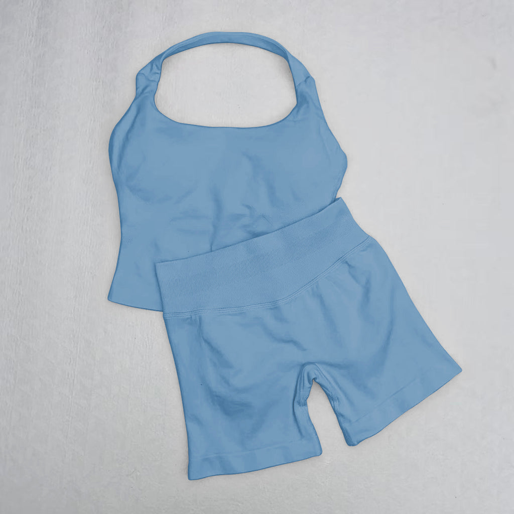 Impact Halter Top & Shorts 2 Pieces Set