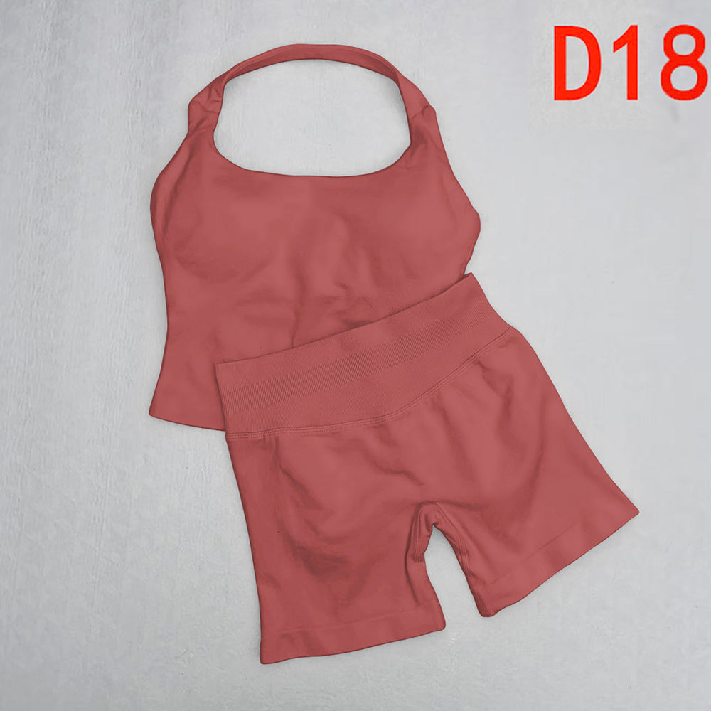 Impact Halter Top & Shorts 2 Pieces Set