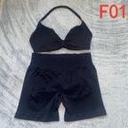Impact Strappy Bra & Shorts 2 Pieces Set