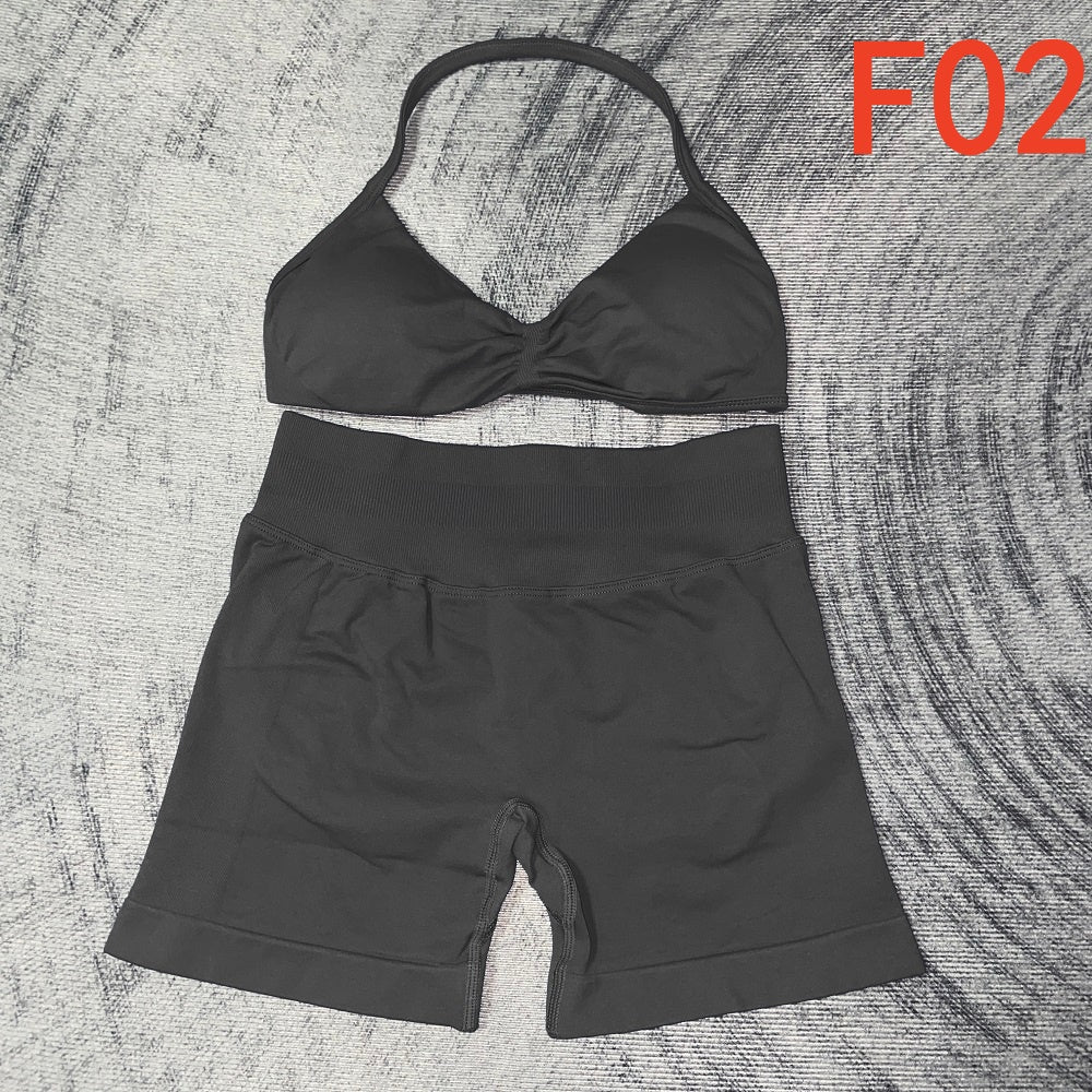 Impact Strappy Bra & Shorts 2 Pieces Set