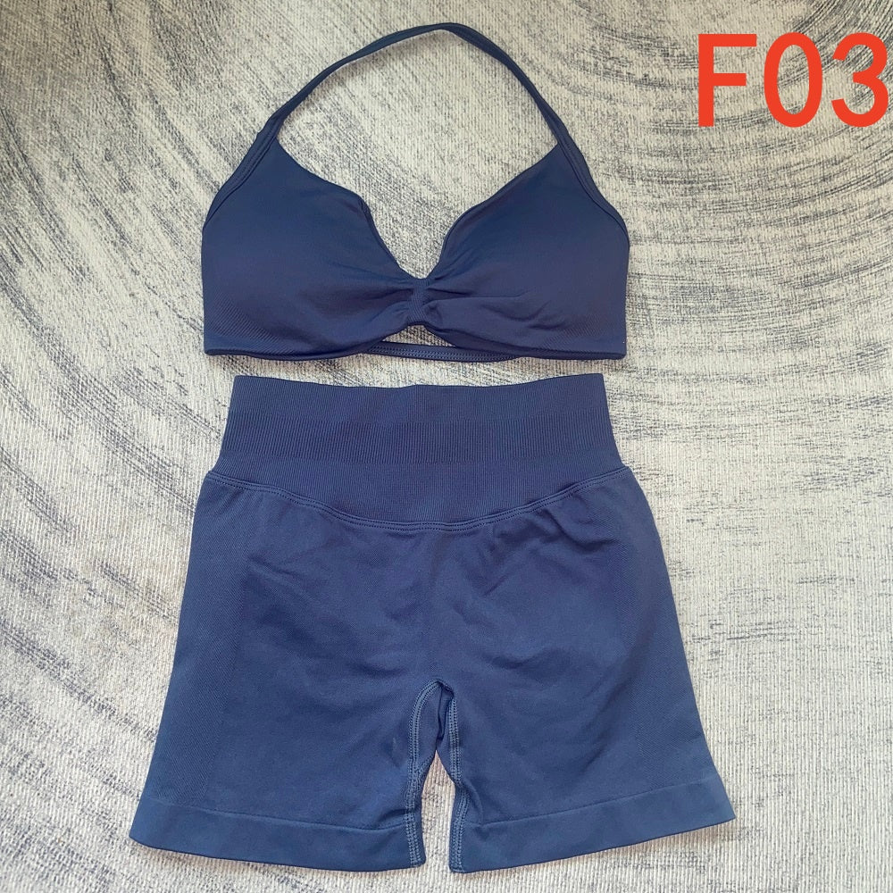 Impact Strappy Bra & Shorts 2 Pieces Set