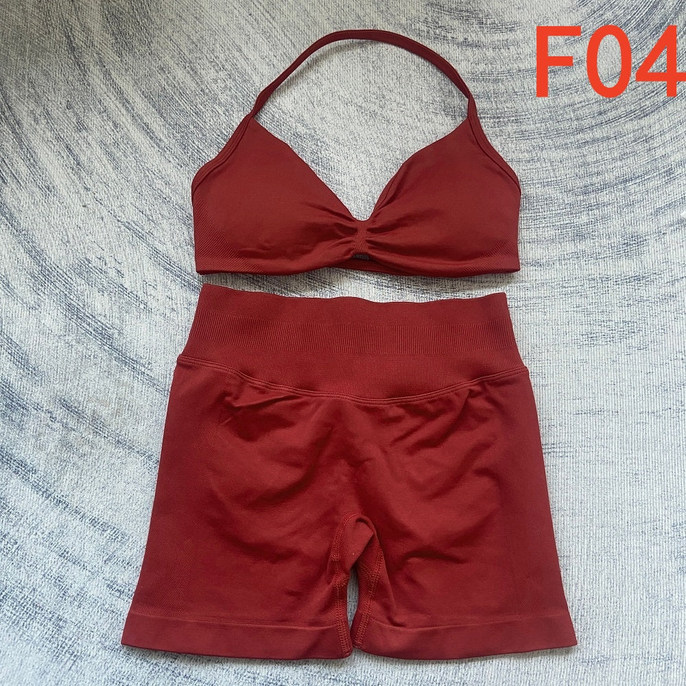Impact Strappy Bra & Shorts 2 Pieces Set