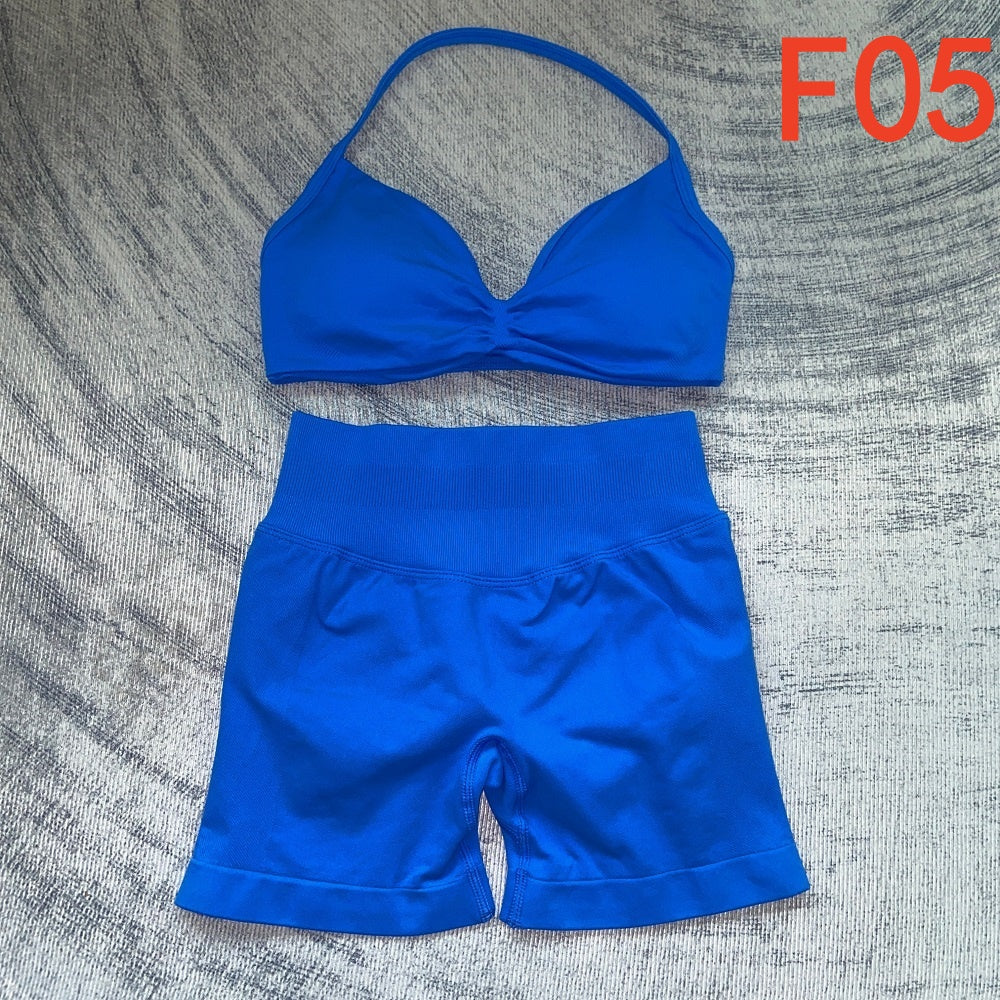 Impact Strappy Bra & Shorts 2 Pieces Set