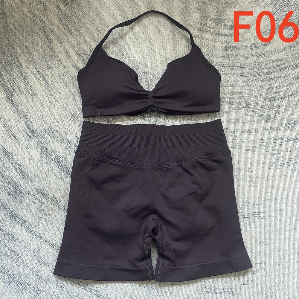 Impact Strappy Bra & Shorts 2 Pieces Set