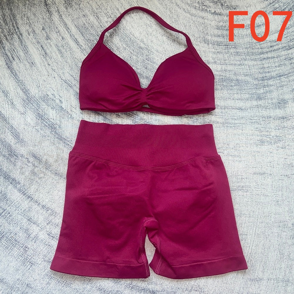 Impact Strappy Bra & Shorts 2 Pieces Set