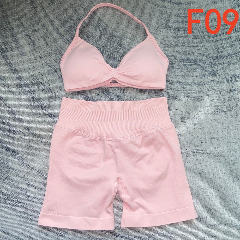 Impact Strappy Bra & Shorts 2 Pieces Set