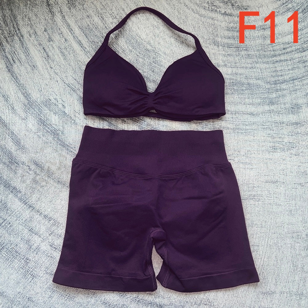 Impact Strappy Bra & Shorts 2 Pieces Set