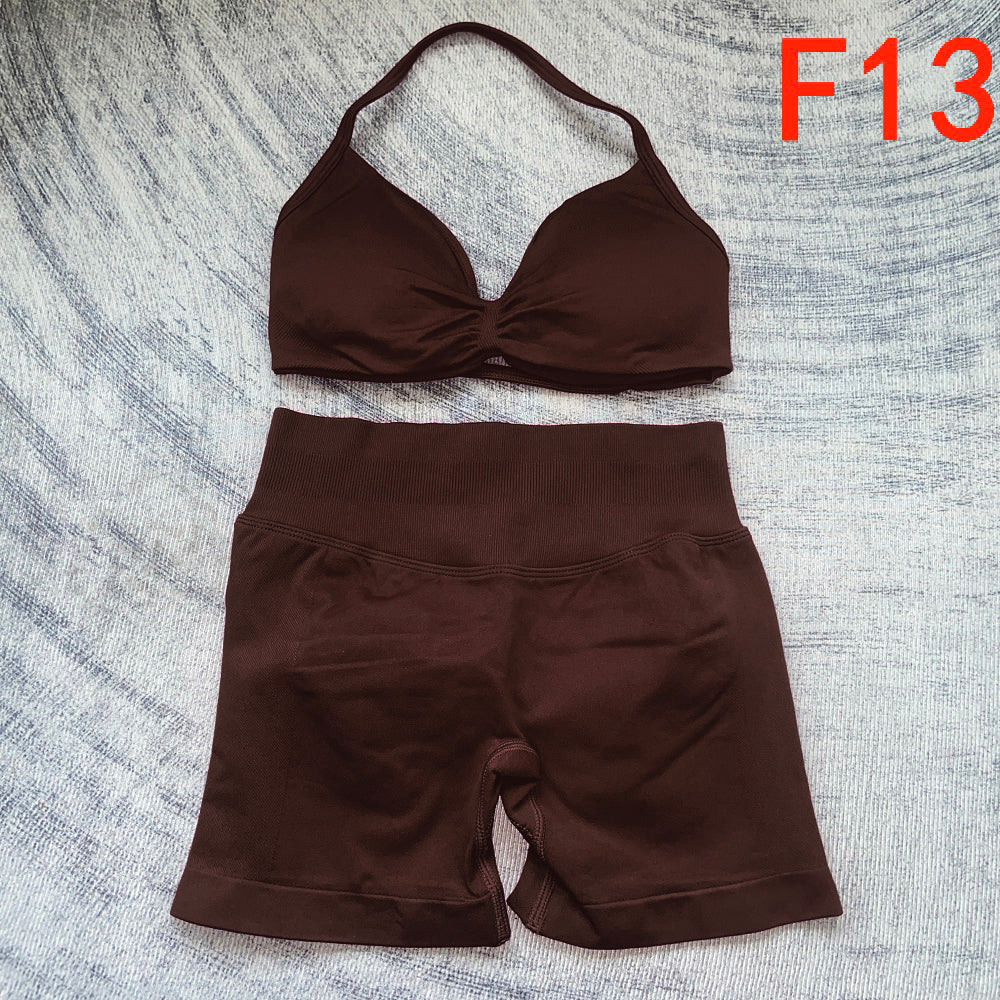 Impact Strappy Bra & Shorts 2 Pieces Set