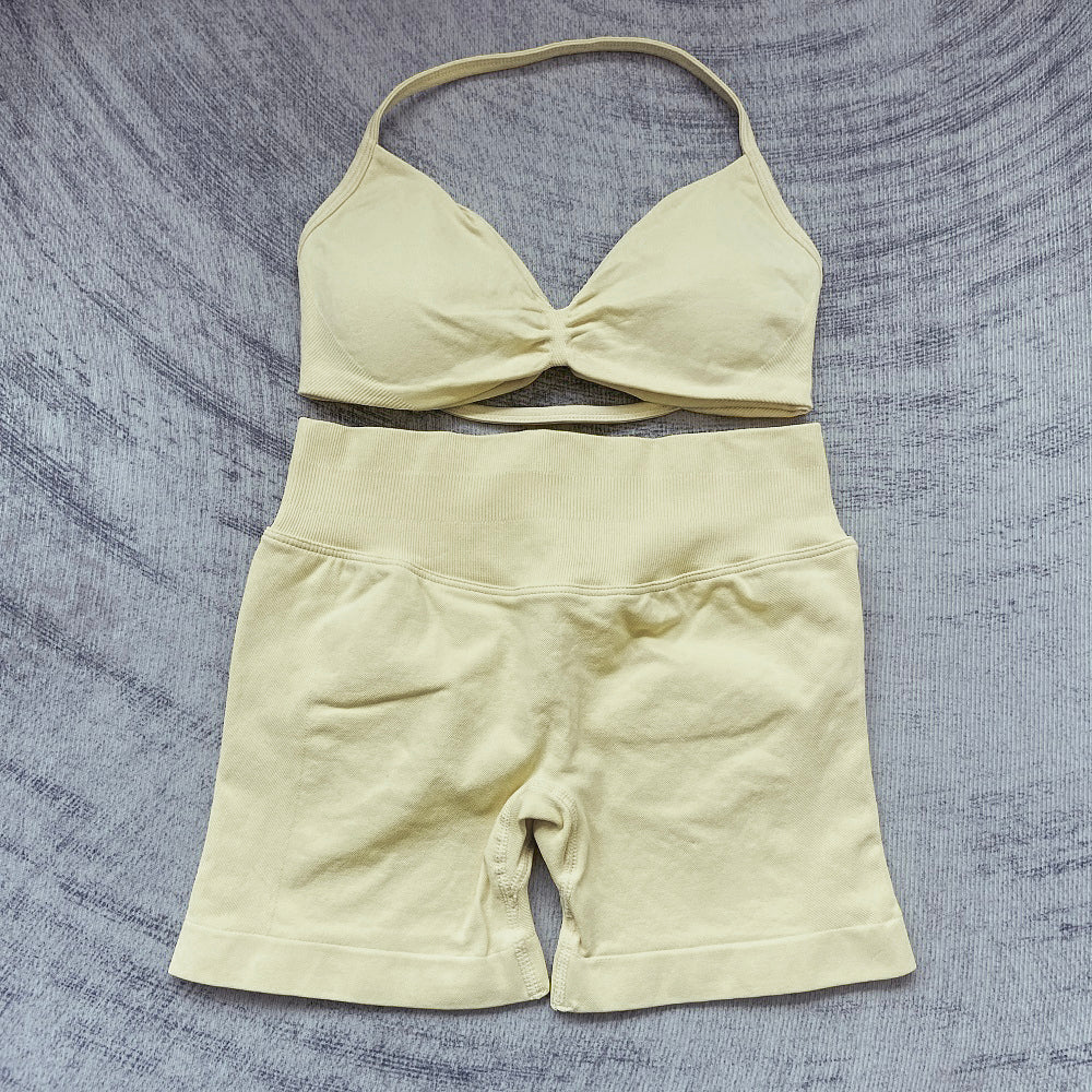 Impact Strappy Bra & Shorts 2 Pieces Set