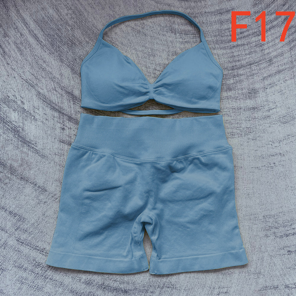 Impact Strappy Bra & Shorts 2 Pieces Set