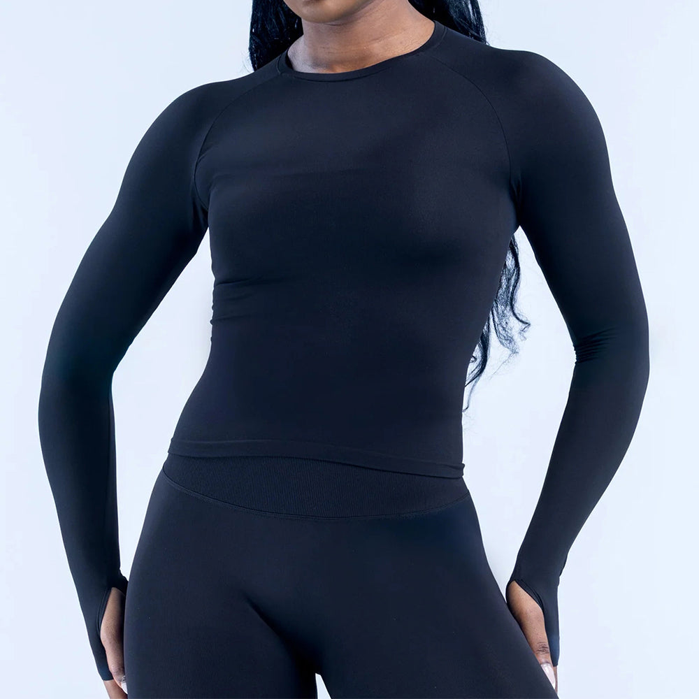 Defy Long Sleeve Top & Shorts 2 Pieces Set