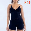 Vision Twist Front Longline Top & Shorts 2 Pieces Set