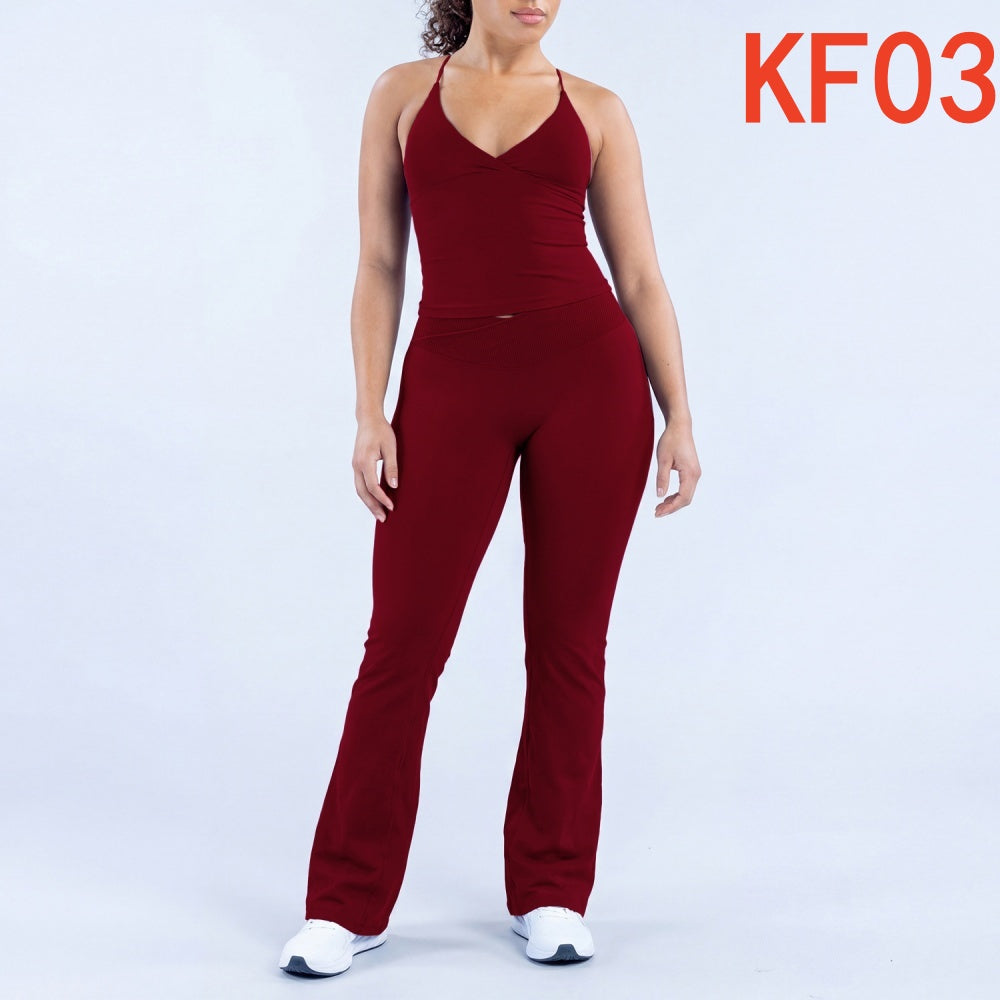 Vision Twist Front Longline Top & Flares 2 Pieces Set