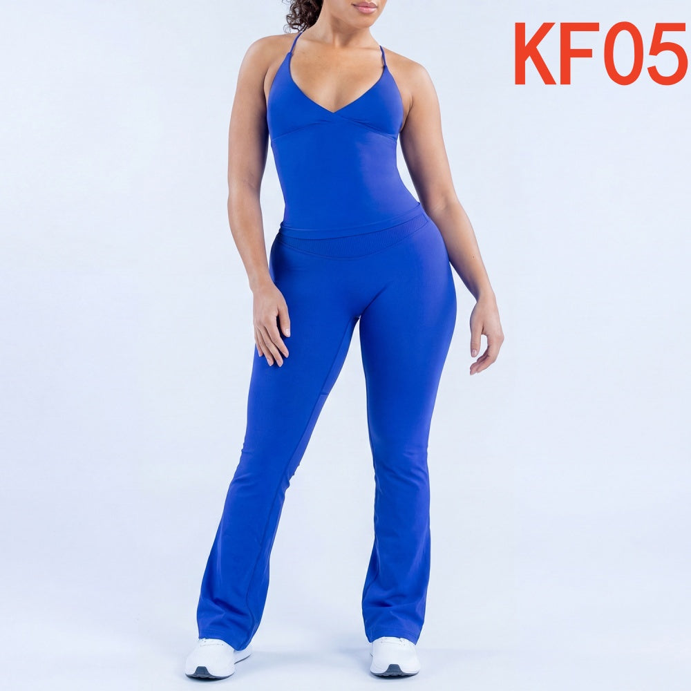 Vision Twist Front Longline Top & Flares 2 Pieces Set