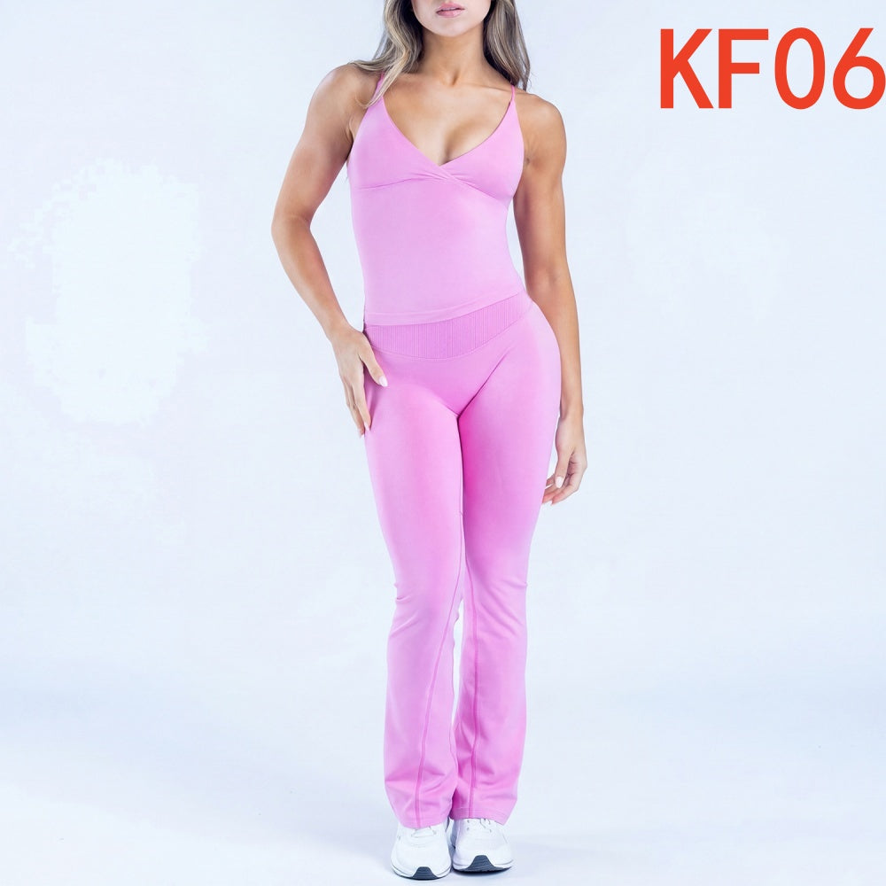 Vision Twist Front Longline Top & Flares 2 Pieces Set