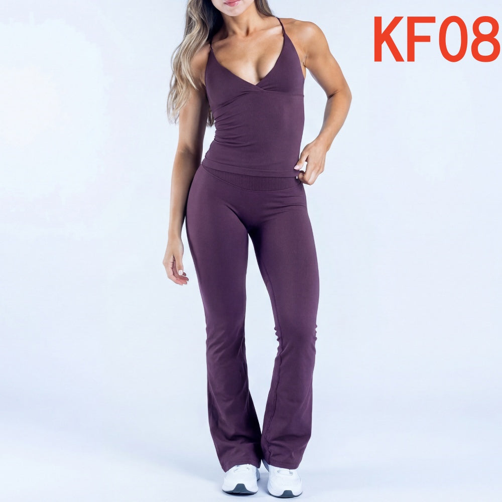 Vision Twist Front Longline Top & Flares 2 Pieces Set