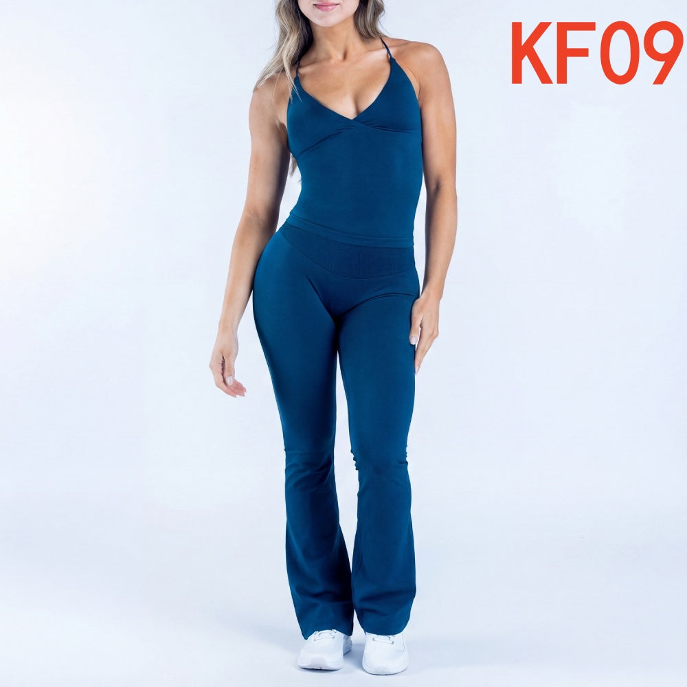 Vision Twist Front Longline Top & Flares 2 Pieces Set