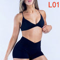 Vision Twist Front Sports Bra & Shorts 2 Pieces Set