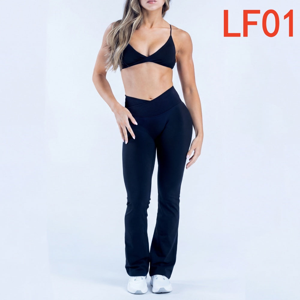 Vision Twist Front Sports Bra & Flares 2 Pieces Set