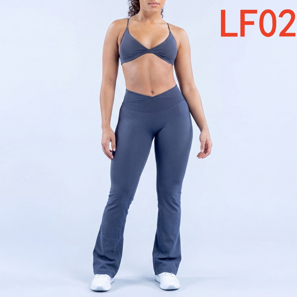 Vision Twist Front Sports Bra & Flares 2 Pieces Set