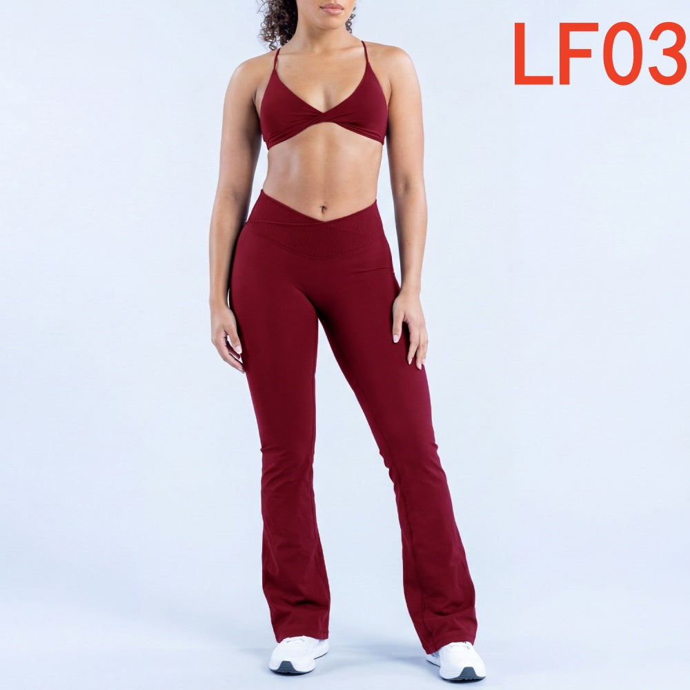 Vision Twist Front Sports Bra & Flares 2 Pieces Set