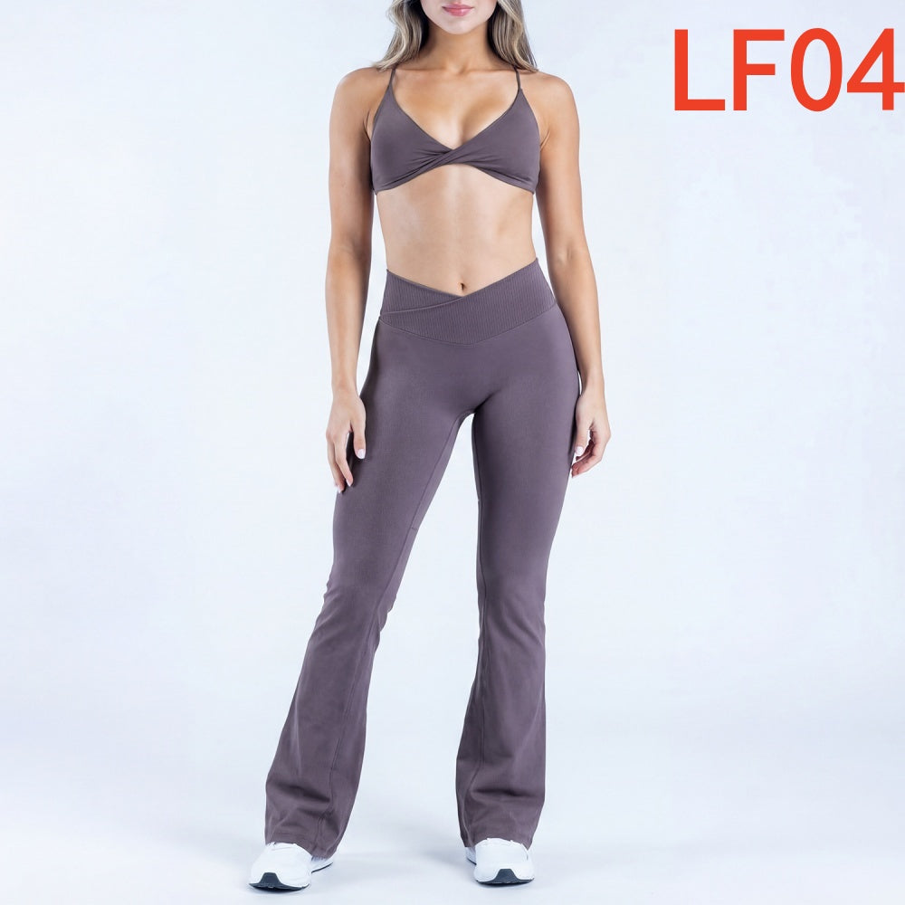 Vision Twist Front Sports Bra & Flares 2 Pieces Set