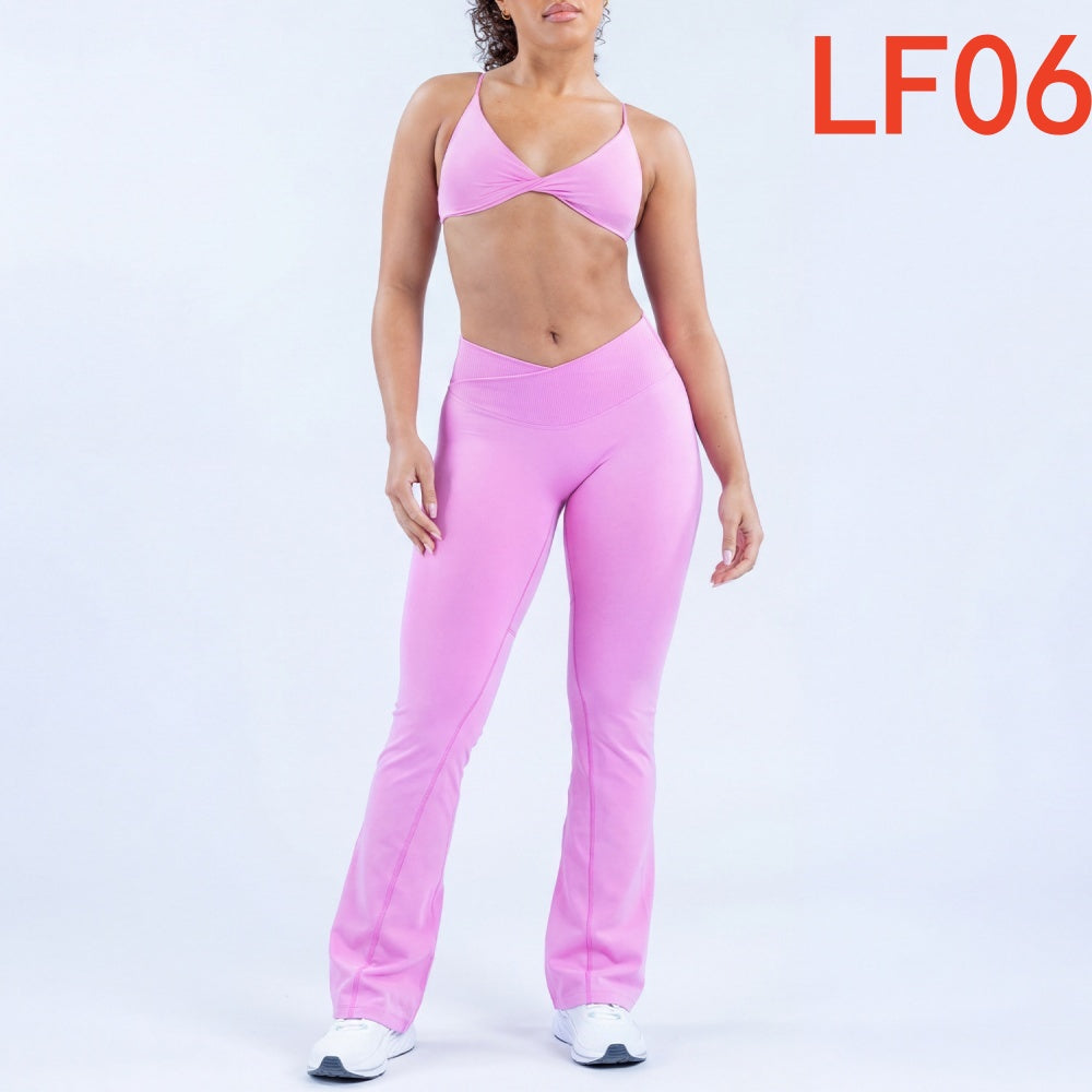 Vision Twist Front Sports Bra & Flares 2 Pieces Set