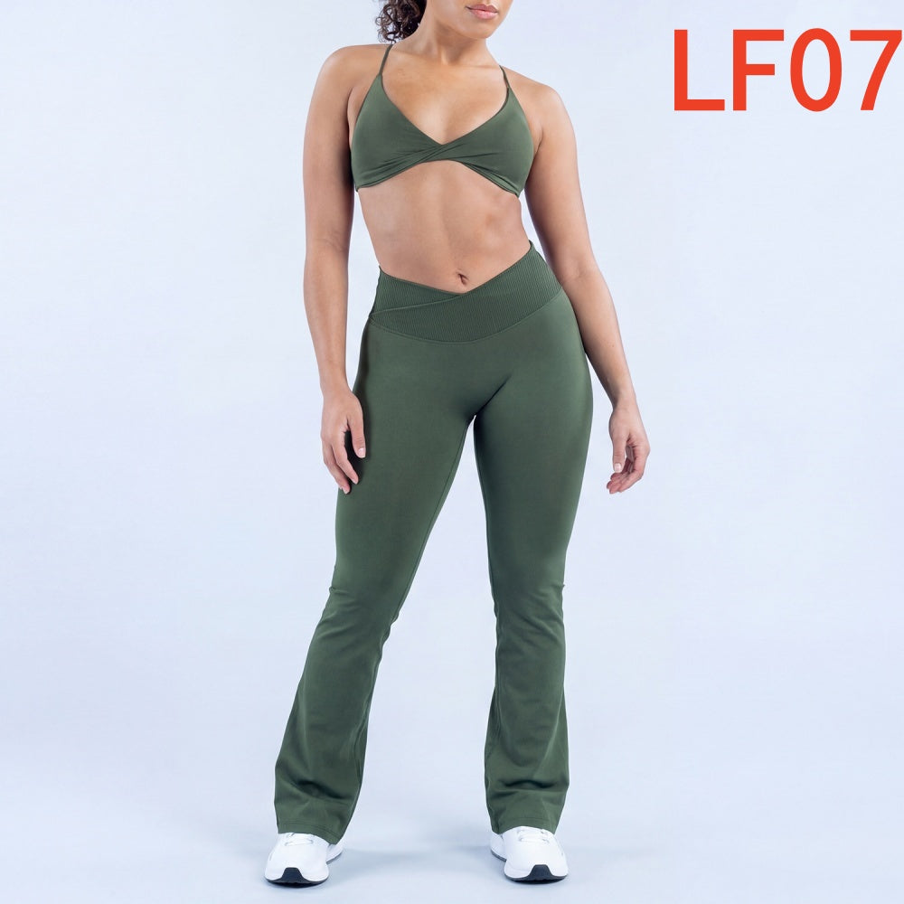 Vision Twist Front Sports Bra & Flares 2 Pieces Set