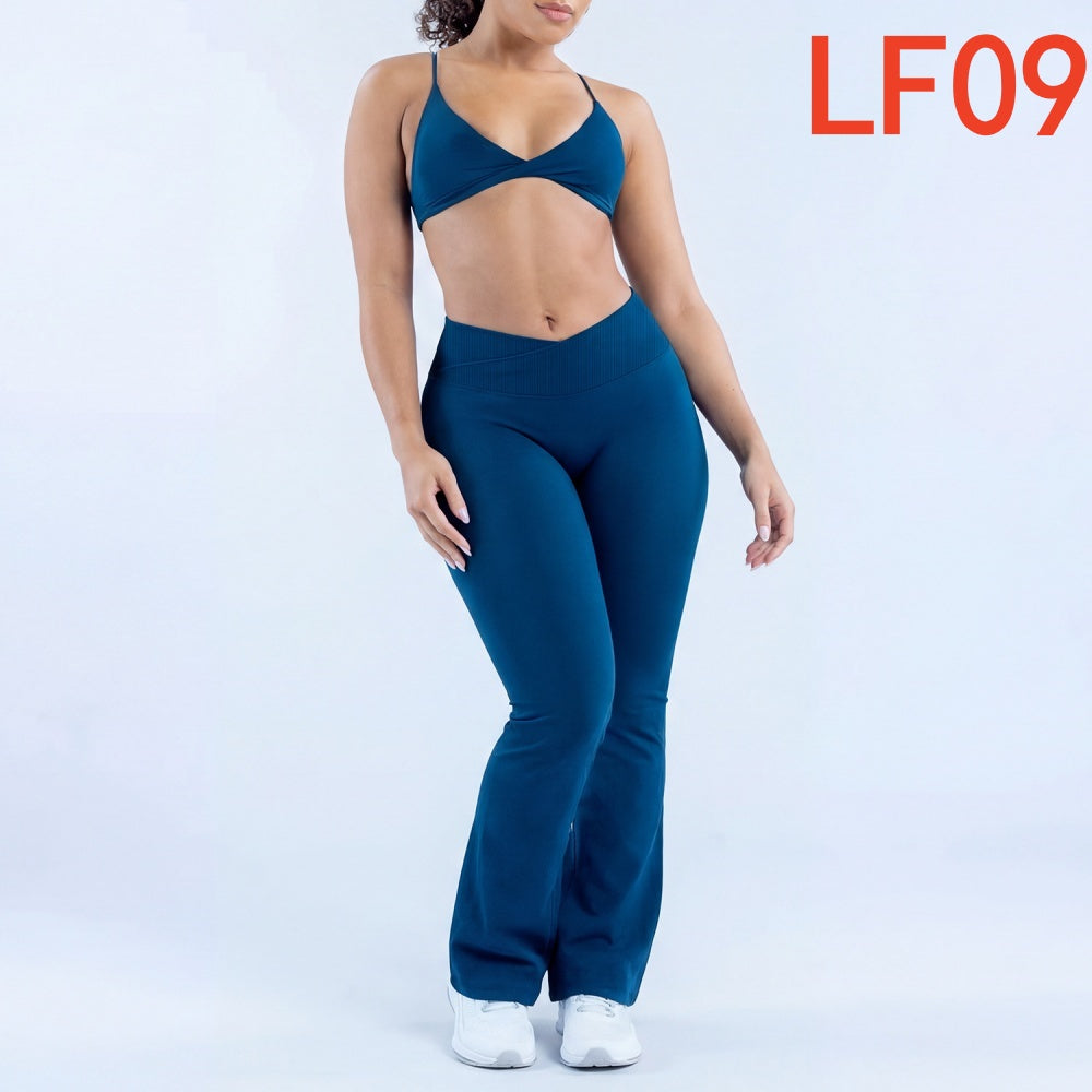 Vision Twist Front Sports Bra & Flares 2 Pieces Set