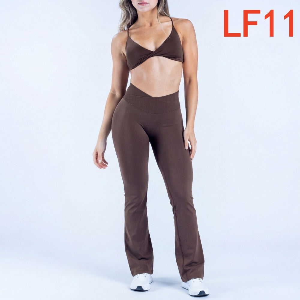 Vision Twist Front Sports Bra & Flares 2 Pieces Set